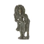 A standing bronze figure of Avalokitesvara, Swat Valley 6th-7th century or Gandhara, 7.4cm. high