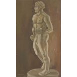 Jehangir Sabavala (Indian, 1922-2011), Standing male nude, watercolour on paper, signed and dated '