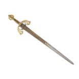 A gold damascened sword after 'La Tizona' of El Cid, attributable to the Zuloaga Workshop, Toledo,