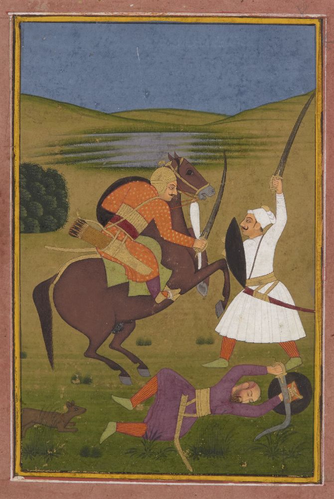 An illustration from a Ragamala series: Nat Ragini, Lucknow, late 18th century, opaque pigments