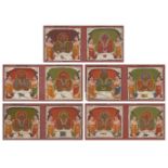 Five folios from a series on the twenty-four Jain Tirthankaras, Rajasthan, Probably Mewar, North