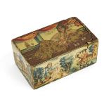 Property from an Important Private Collection A finely painted Qajar lacquered papier mache