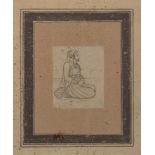 A fine drawing of a seated nobleman, possibly by Nainsukh (circa 1710-1778), India, circa 1750,