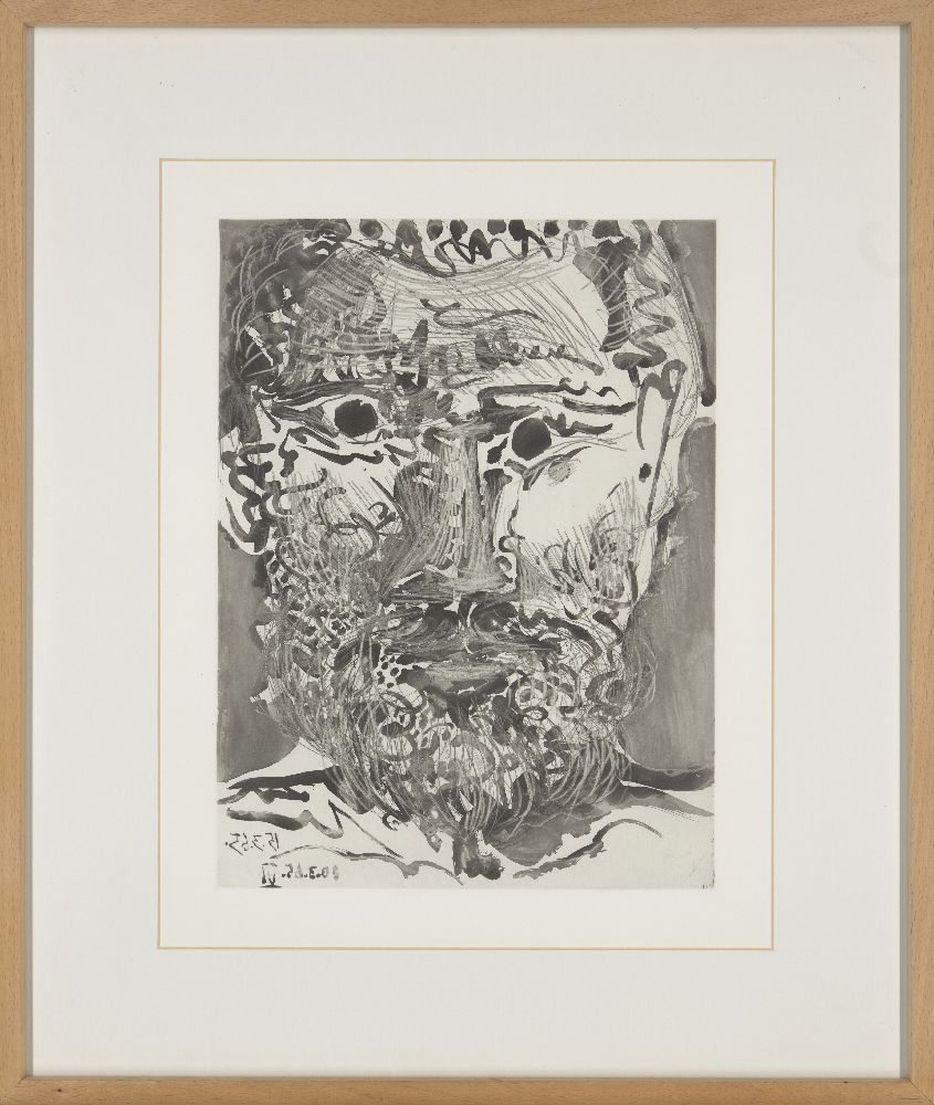 Pablo Picasso, Spanish 1881-1973- Sable Mouvant: Tête d'Homme barbu, Sculpteur et Sculpture, - Image 3 of 9