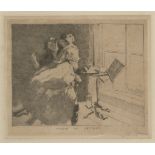 Walter Sickert RA RBA, British 1860-1942- Femme de Lettres, 1915; etching on laid, signed in pencil,