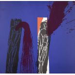 Bruce McLean, Scottish b.1944- Untitled (figure), 1986; screenprint in colours on wove, signed in