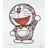 Takashi Murakami, Japanese b.1962- Doraemon: Hip Hip Hurrah!, 2018; offset lithograph in colours