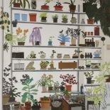Jonas Wood, American b.1977- Large Shelf Still Life, 2017; offset lithographic poster in colours
