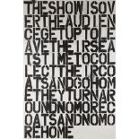 After Christopher Wool and Felix Gonzalez-Torres, American b.1955 and Cuban/American 1957-1996