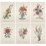 Salvador Dalí, Spanish 1904-1989- Florals (Surrealist Flowers) [Field 72-7], 1970; six lithographs