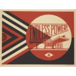 Shepard Fairey, American b.1970- Endless Power, 2019; screenprint in colours on cream wove, signed