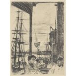 James Abbott McNeill Whistler, American 1834-1903- Rotherhithe (Wapping), 1860; etching on wove,