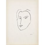 Henri Matisse, French 1869-1954-La longue mèche de cheveux, Katia [Duthuit & Matisse 661], 1951;
