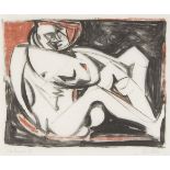 Blair Hughes-Stanton, British 1902-1981 - Two People III, 1953; monotype in colours on wove, signed,