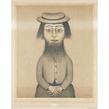 Laurence Stephen Lowry RBA RA, British 1887-1976- Woman with Beard, 1975; offset lithograph on wove,