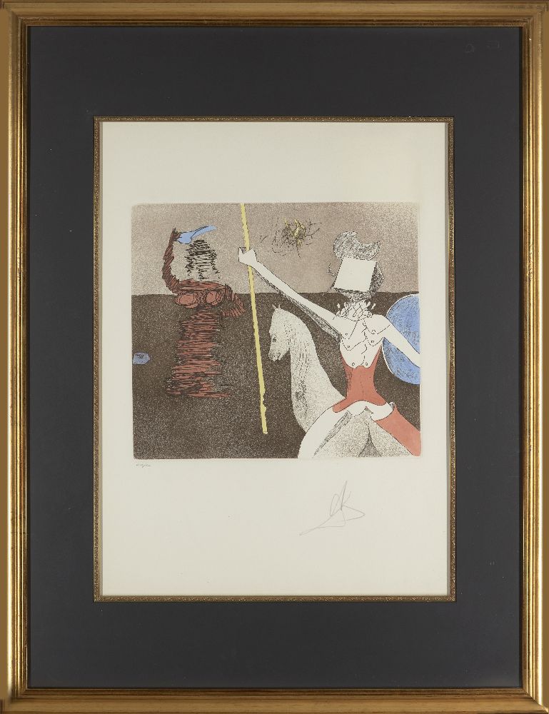 Salvador Dalí, Spanish 1904-1989- Off to battle [Field 80-1L], 1980; etching with aquatint in - Image 2 of 3