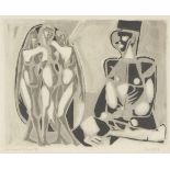 Blair Hughes-Stanton, British 1902-1981 - Judgement of Paris IV, 1953; monotype on wove, signed,