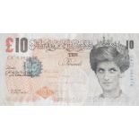 Banksy, British b.1974- Di-faced Tenner invitation, 2004; offset lithograph in colours, produced for