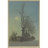 Émile Antoine Verpilleux MBE, British 1888-1964- Moonlight, 1914; etching with aquatint in colours
