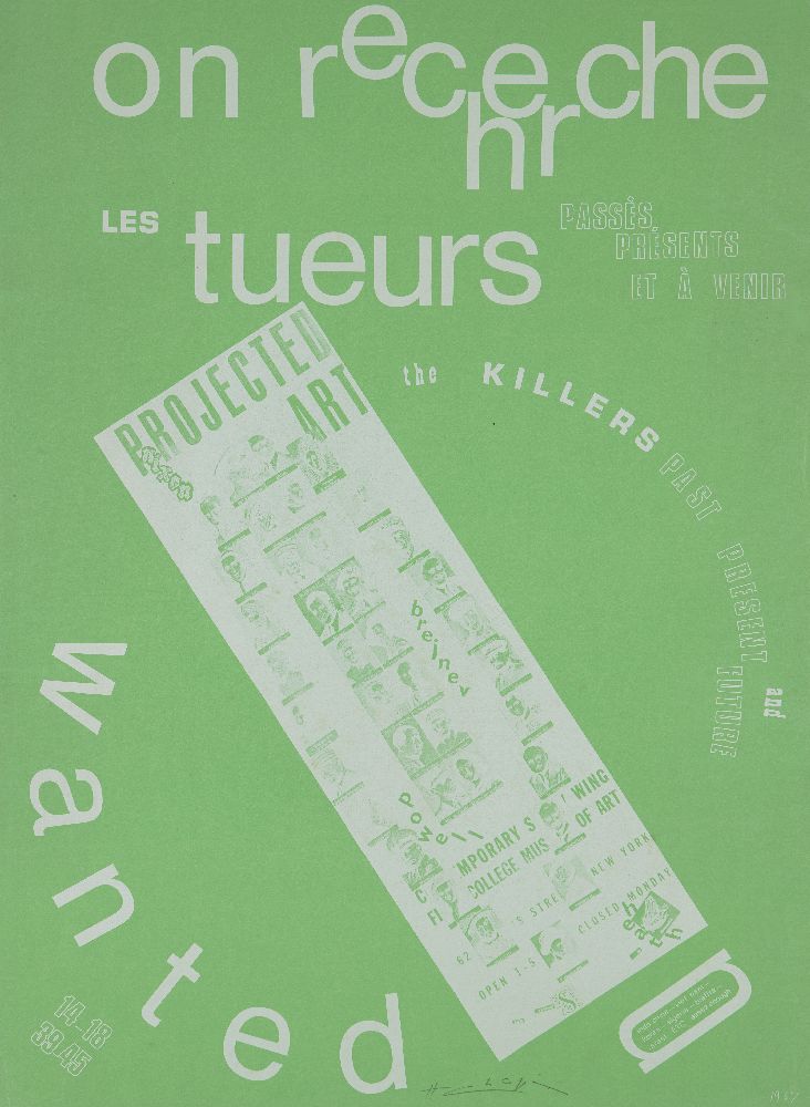 Henri Chopin, French 1922-2008- On recherche les tueurs, 1967 and The Chaînes, 1969; two - Image 2 of 3