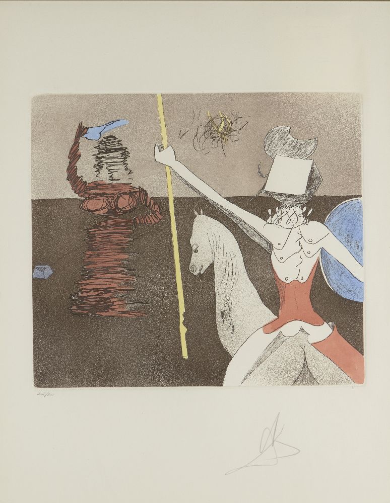 Salvador Dalí, Spanish 1904-1989- Off to battle [Field 80-1L], 1980; etching with aquatint in