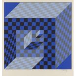 Victor Vasarely, Hungarian/French 1906-1997- Felhoe, 1989; screenprint in colours on wove, signed