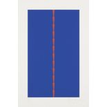 Tess Jaray RA, British b.1937- Stacks, Red, 2015; digital print in colours on wove, signed, dated