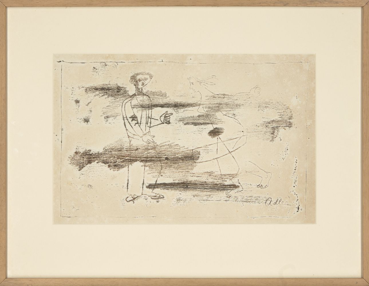 Jankel Adler, Polish 1895-1949- The Atomic Time, 1945 and Two figures Opus 12A, undated; two - Image 5 of 5