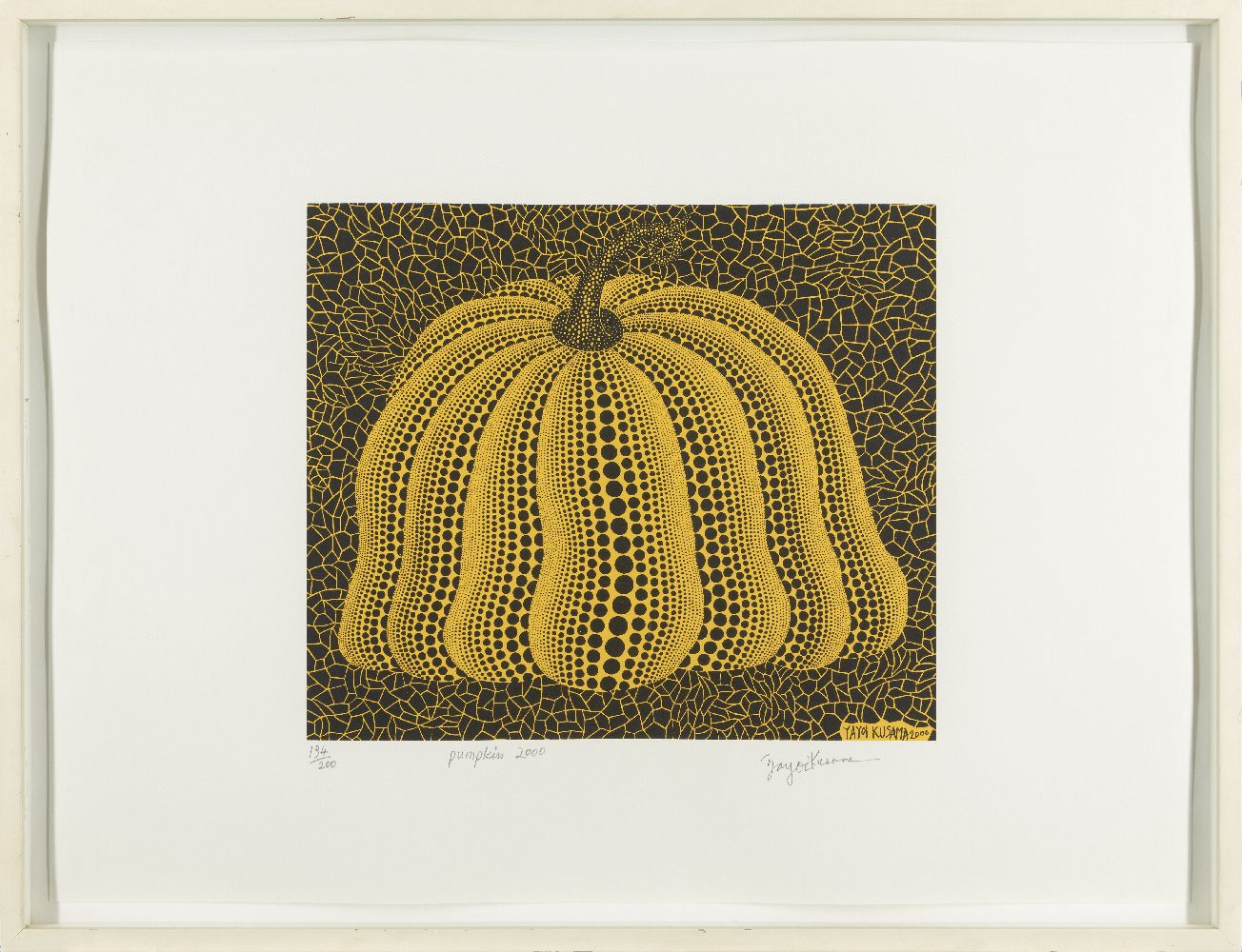 Yayoi Kusama, Japanese b.1929- Pumpkin 2000 (Yellow) [Kusama 298], 2000; screenprint in colours on - Image 2 of 2