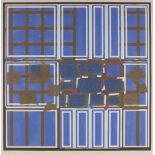 Sandra Blow RA, British 1925-2006- Blue Brown Interweave, 2005; screenprint in colours with