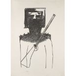 Sir Sidney Nolan OM AC CBE, Australian 1917-1992- Ned Kelly; lithograph on wove, signed in pencil, a