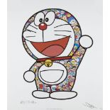 Takashi Murakami, Japanese b.1962- Doraemon: Here We Go!, 2018; offset lithograph in colours on