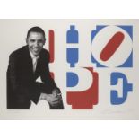 Robert Indiana, American 1928-2018- Obama Hope, 2009; screenprint in colours on wove, signed,