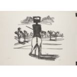 Sir Sidney Nolan OM AC CBE, Australian 1917-1992- Ned Kelly; lithograph on wove, signed and
