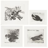 Colin Self, British b.1941- Dead Bird for Craigie, 2009; etching on Somerset wove, signed, dated and