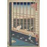 After Utagawa Hiroshige, Japanese 1797-1858, Asakusa Ricefields and Torinomachi Festival,