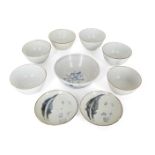 Nine pieces of Chinese porcelain excavated from the Vung Tau Cargo, circa 1690, comprising six