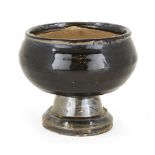 A Chinese stoneware Cizhou-type black-glazed stem censer, Yuan/Ming dynasty, the deep bowl of