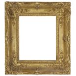 An English Gilded Composition Louis XV Style Swept and Pierced Frame, mid-late 19th century, with