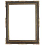 A Parcel Gilded and Brown Painted Chinese Chippendale Style Frame, late 20th century, with cavetto