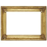 A Continental Gilded Composition Louis XV Style Swept and Pierced Frame, mid-late 19th century, with