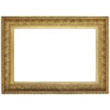 An English Gilded Composition Empire Style Scotia Frame, early-mid 19th century, with plain sight,