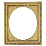 An English Neo-Classical Frame with Oval Aperture, late 18th century, with cavetto sight, sanded