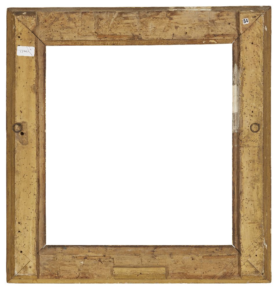 A French Gilded Composition Neo-Classical Frame, late 18th century, with rais-de-coeur sight edge, - Image 2 of 2