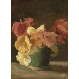 Bernard Johann de Hoog, Dutch 1866/67-1943- Floral still life; oil on board, signed, 39.5x29cm