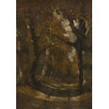 Herman Johannes Ansingh, Dutch 1880-1957- Woodland scene; oil on board, signed, 38.5x27.5cm (ARR)