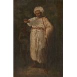 European School, mid-19th century- Portrait of a North African standing full-length in a turban with