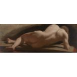 William Frederick Witherington RA, British 1785-1865- Male nude; oil on board, signed, inscribed