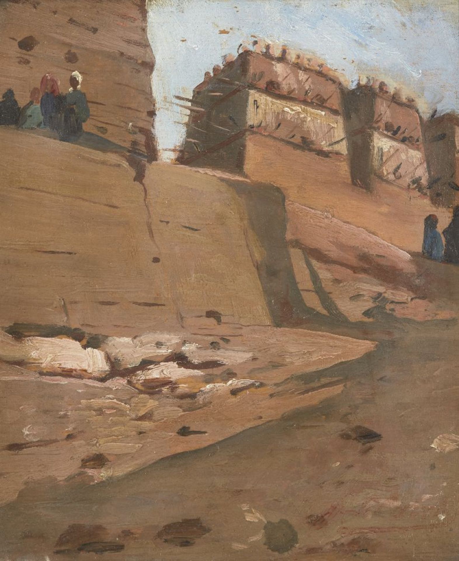 Georges Jules Victor Clairin, French 1843-1919- Abydos, Egypte; oil on panel, signed, inscribed