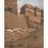 Georges Jules Victor Clairin, French 1843-1919- Abydos, Egypte; oil on panel, signed, inscribed